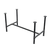 Base per tavolo da pranzo, struttura a H, ghisa e acciaio Ø 42 mm, 136 × 71 cm, altezza 74 cm
