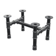Base per tavolino, struttura a H, ghisa e acciaio Ø 42 mm, 56 × 41 cm, altezza 34 cm
