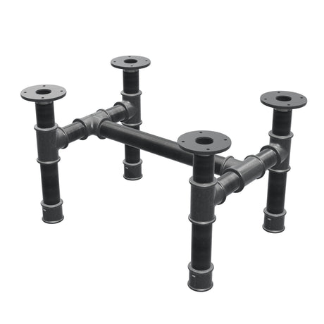Base per tavolino, struttura a H, ghisa e acciaio Ø 42 mm, 56 × 41 cm, altezza 34 cm