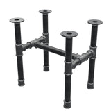 Base per tavolino, struttura a H, ghisa e acciaio Ø 42 mm, 56 × 41 cm, altezza 54 cm