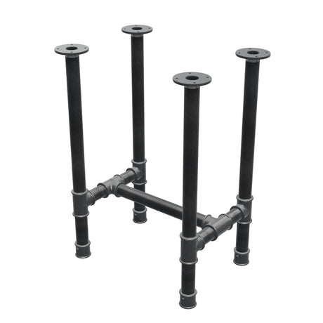 Base per tavolo da pranzo, struttura a H, ghisa e acciaio Ø 42 mm, 56 × 41 cm, altezza 74 cm
