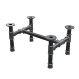 Base per tavolino, struttura a H, ghisa e acciaio Ø 42 mm, 66 × 45 cm, altezza 34 cm