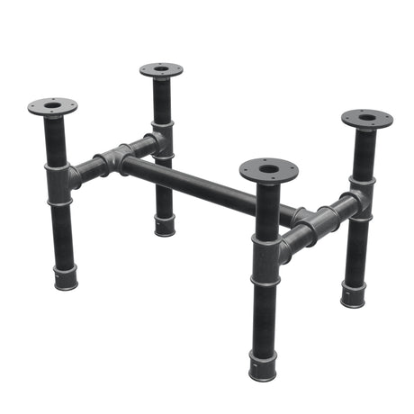 Base per tavolino, struttura a H, ghisa e acciaio Ø 42 mm, 66 × 45 cm, altezza 44 cm