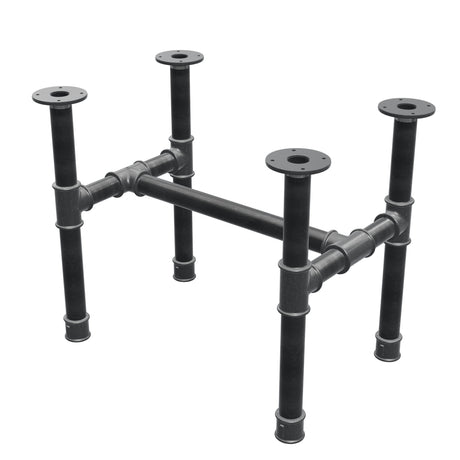 Base per tavolino, struttura a H, ghisa e acciaio Ø 42 mm, 66 × 45 cm, altezza 54 cm