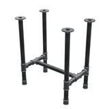 Base per tavolo da pranzo, struttura a H, ghisa e acciaio Ø 42 mm, 66 × 45 cm, altezza 74 cm