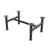 Base per tavolino, struttura a H, ghisa e acciaio Ø 42 mm, 76 × 51 cm, altezza 34 cm