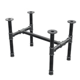 Base per tavolino, struttura a H, ghisa e acciaio Ø 42 mm, 76 × 51 cm, altezza 54 cm