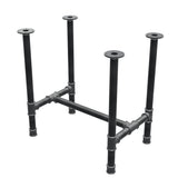 Base per tavolo da pranzo, struttura a H, ghisa e acciaio Ø 42 mm, 76 × 51 cm, altezza 74 cm