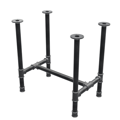 Base per tavolo da pranzo, struttura a H, ghisa e acciaio Ø 42 mm, 76 × 51 cm, altezza 74 cm