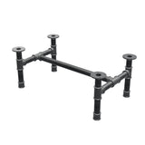 Base per tavolino, struttura a H, ghisa e acciaio Ø 42 mm, 86 × 51 cm, altezza 34 cm