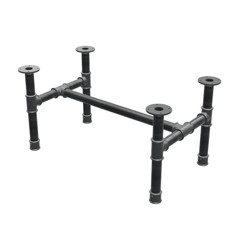 Base per tavolino, struttura a H, ghisa e acciaio Ø 42 mm, 86 × 51 cm, altezza 44 cm