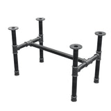 Base per tavolino, struttura a H, ghisa e acciaio Ø 42 mm, 86 × 51 cm, altezza 54 cm