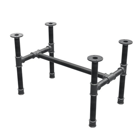 Base per tavolino, struttura a H, ghisa e acciaio Ø 42 mm, 86 × 51 cm, altezza 54 cm