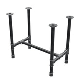 Base per tavolo da pranzo, struttura a H, ghisa e acciaio Ø 42 mm, 86 × 51 cm, altezza 74 cm