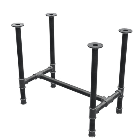 Base per tavolo da pranzo, struttura a H, ghisa e acciaio Ø 42 mm, 86 × 51 cm, altezza 74 cm