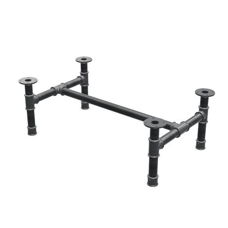 Base per tavolino, struttura a H, ghisa e acciaio Ø 42 mm, 96 × 57 cm, altezza 34 cm
