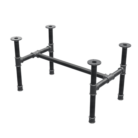 Base per tavolino, struttura a H, ghisa e acciaio Ø 42 mm, 96 × 57 cm, altezza 54 cm