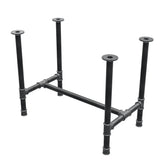 Base per tavolo da pranzo, struttura a H, ghisa e acciaio Ø 42 mm, 96 × 57 cm, altezza 74 cm
