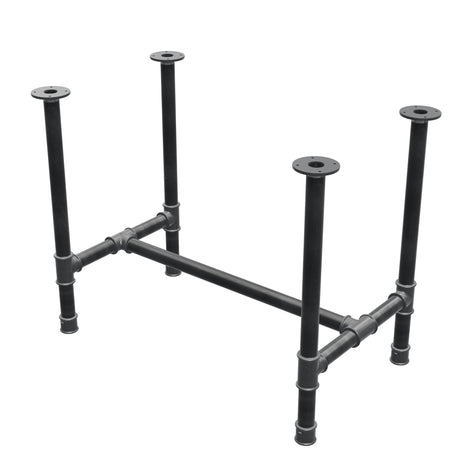 Base per tavolo da pranzo, struttura a H, ghisa e acciaio Ø 42 mm, 96 × 57 cm, altezza 74 cm