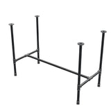 Base per tavolo da pranzo, struttura a H, ghisa e acciaio Ø 27 mm, 111 × 55 cm, altezza 74 cm
