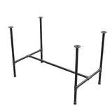 Base per tavolo da pranzo, struttura a H, ghisa e acciaio Ø 27 mm, 111 × 65 cm, altezza 74 cm