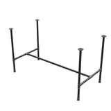 Base per tavolo da pranzo, struttura a H, ghisa e acciaio Ø 27 mm, 131 × 65 cm, altezza 74 cm