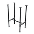 Base per tavolo da pranzo, struttura a H, ghisa e acciaio Ø 27 mm, 51 × 35 cm, altezza 74 cm