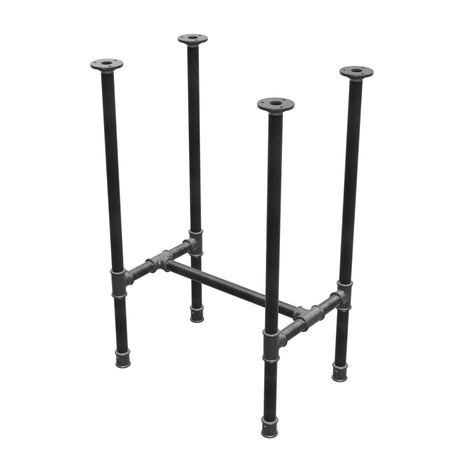 Base per tavolo da pranzo, struttura a H, ghisa e acciaio Ø 27 mm, 51 × 35 cm, altezza 74 cm