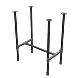 Base per tavolo da pranzo, struttura a H, ghisa e acciaio Ø 27 mm, 61 × 39 cm, altezza 74 cm