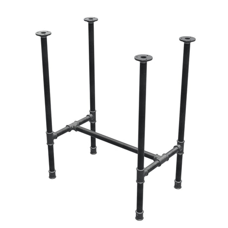 Base per tavolo da pranzo, struttura a H, ghisa e acciaio Ø 27 mm, 61 × 39 cm, altezza 74 cm