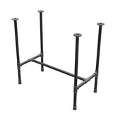 Base per tavolo da pranzo, struttura a H, ghisa e acciaio Ø 27 mm, 81 × 45 cm, altezza 74 cm