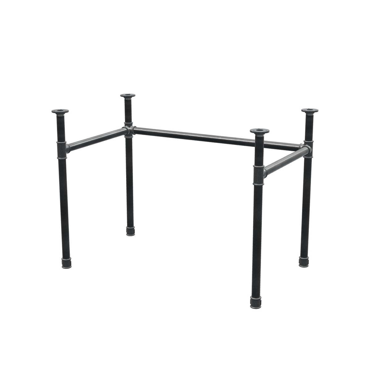 Base per scrivania, struttura a U, ghisa e acciaio Ø 34 mm, 102 × 62 cm, altezza 72 cm