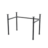 Base per scrivania, struttura a U, ghisa e acciaio Ø 34 mm, 102 × 62 cm, altezza 72 cm