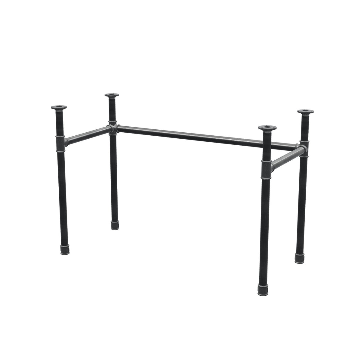 Base per scrivania, struttura a U, ghisa e acciaio Ø 34 mm, 112 × 52 cm, altezza 72 cm