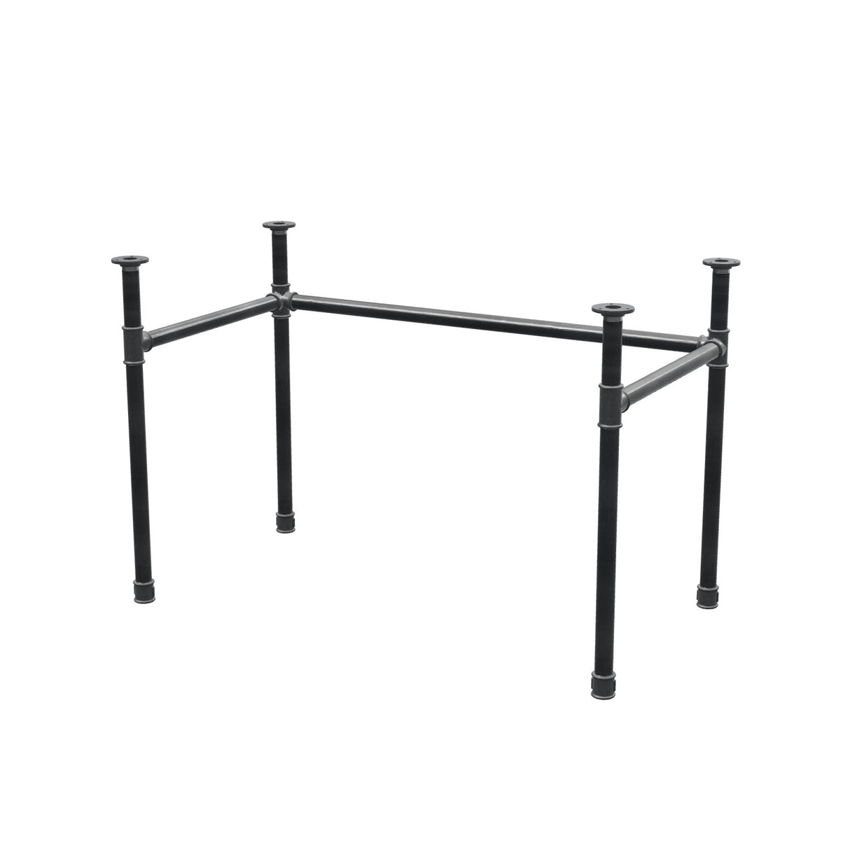Base per scrivania, struttura a U, ghisa e acciaio Ø 34 mm, 112 × 62 cm, altezza 72 cm