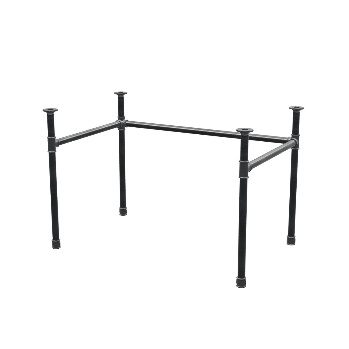 Base per scrivania, struttura a U, ghisa e acciaio Ø 34 mm, 112 × 72 cm, altezza 72 cm