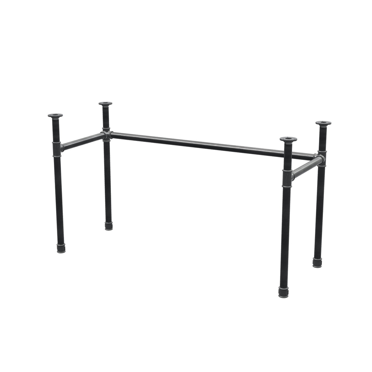 Base per scrivania, struttura a U, ghisa e acciaio Ø 34 mm, 132 × 52 cm, altezza 72 cm