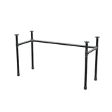 Base per scrivania, struttura a U, ghisa e acciaio Ø 34 mm, 132 × 52 cm, altezza 72 cm