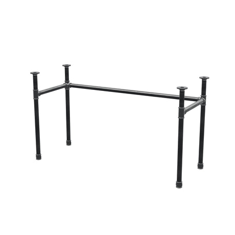 Base per scrivania, struttura a U, ghisa e acciaio Ø 34 mm, 132 × 52 cm, altezza 72 cm