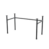 Base per scrivania, struttura a U, ghisa e acciaio Ø 34 mm, 132 × 62 cm, altezza 72 cm