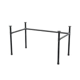 Base per scrivania, struttura a U, ghisa e acciaio Ø 34 mm, 132 × 72 cm, altezza 72 cm