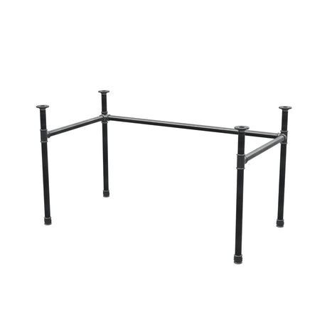 Base per scrivania, struttura a U, ghisa e acciaio Ø 34 mm, 132 × 72 cm, altezza 72 cm