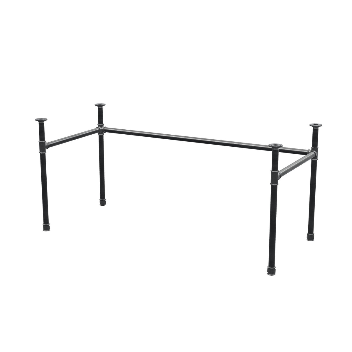 Base per scrivania, struttura a U, ghisa e acciaio Ø 34 mm, 162 × 72 cm, altezza 72 cm
