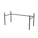 Base per scrivania, struttura a U, ghisa e acciaio Ø 34 mm, 162 × 72 cm, altezza 72 cm