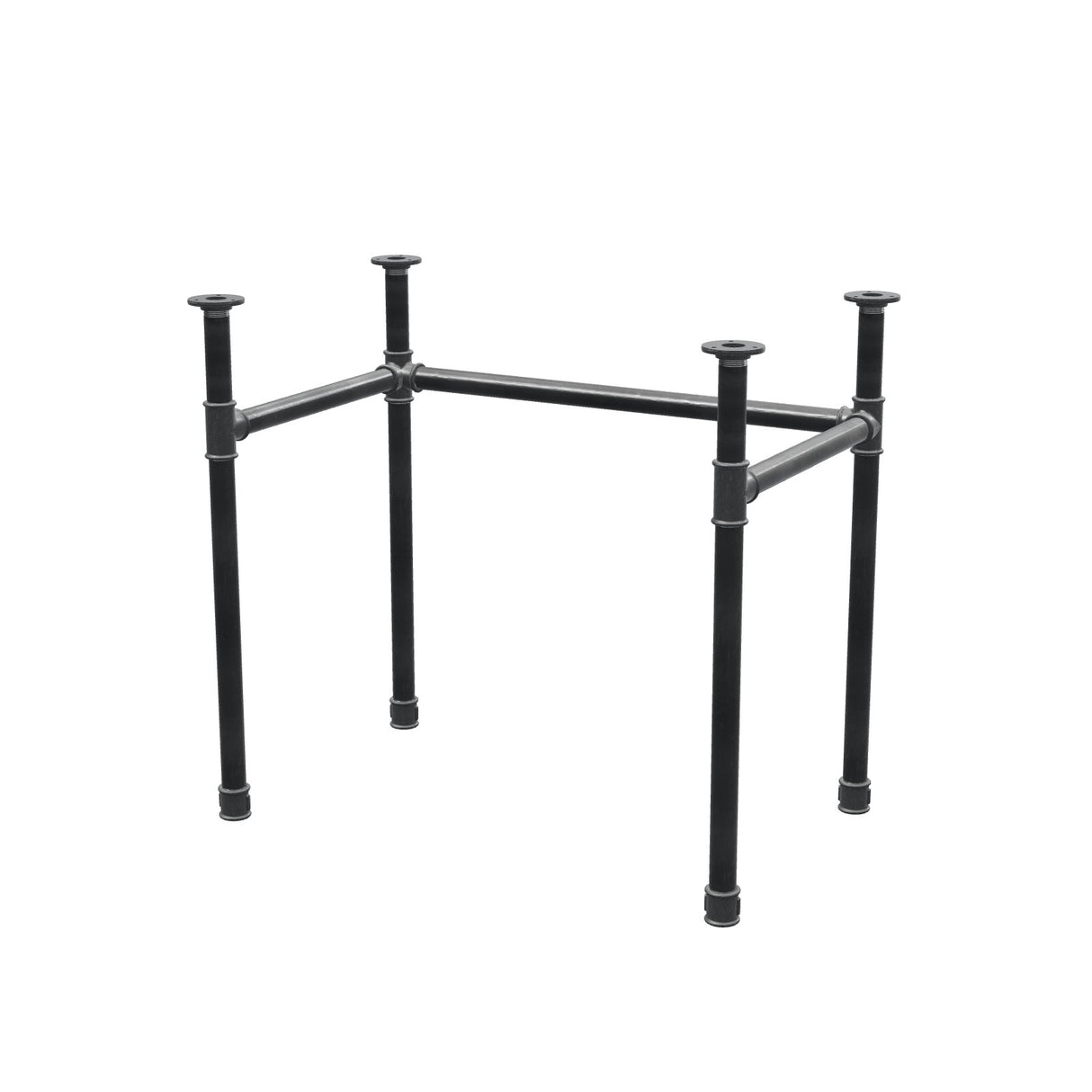 Base per scrivania, struttura a U, ghisa e acciaio Ø 34 mm, 82 × 52 cm, altezza 72 cm