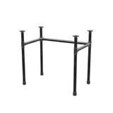 Base per scrivania, struttura a U, ghisa e acciaio Ø 34 mm, 82 × 52 cm, altezza 72 cm