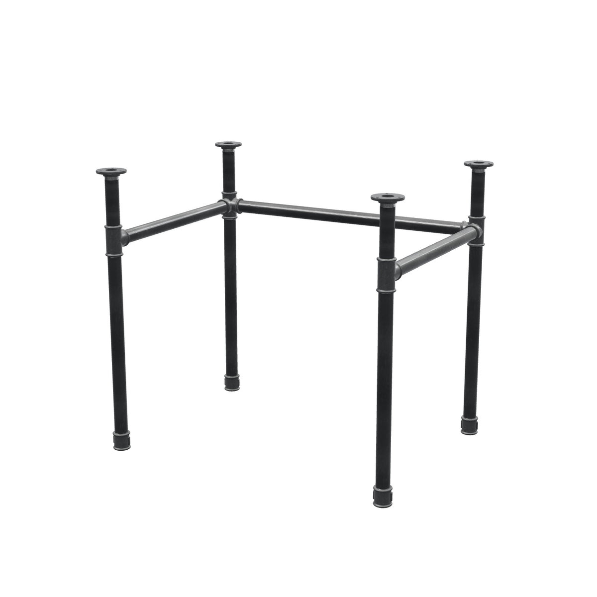 Base per scrivania, struttura a U, ghisa e acciaio Ø 34 mm, 82 × 62 cm, altezza 72 cm