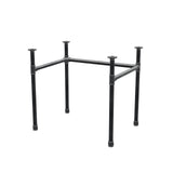 Base per scrivania, struttura a U, ghisa e acciaio Ø 34 mm, 82 × 62 cm, altezza 72 cm
