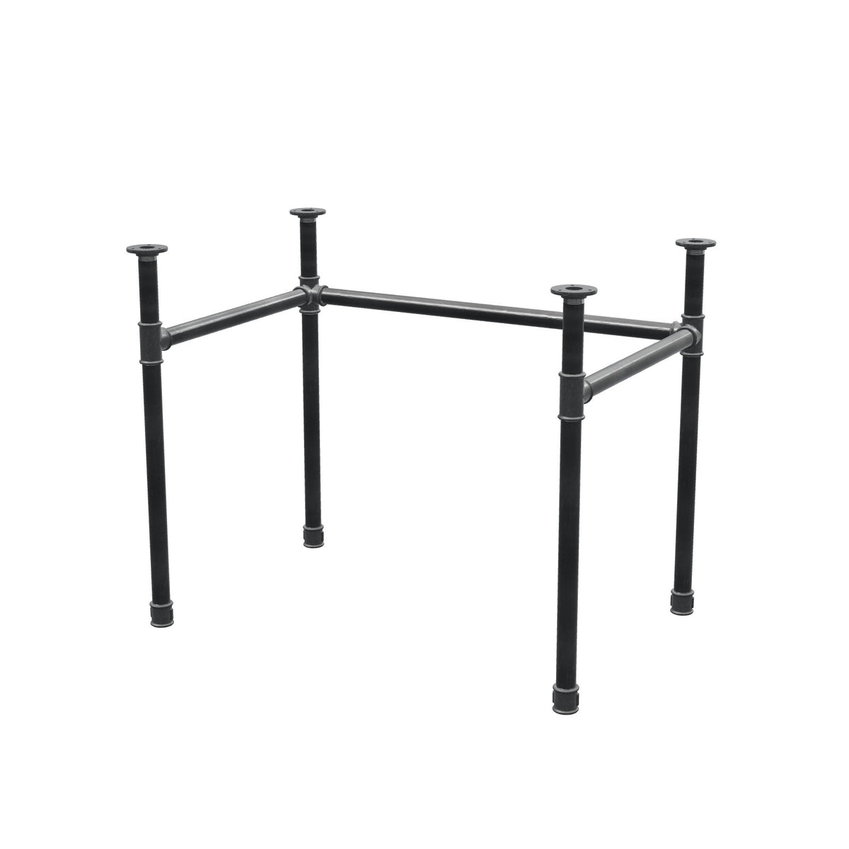 Base per scrivania, struttura a U, ghisa e acciaio Ø 34 mm, 92 × 62 cm, altezza 72 cm