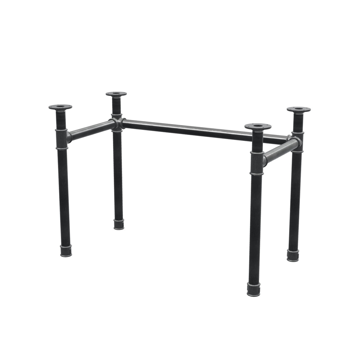 Base per scrivania, struttura a U, ghisa e acciaio Ø 42 mm, 106 × 56 cm, altezza 70 cm
